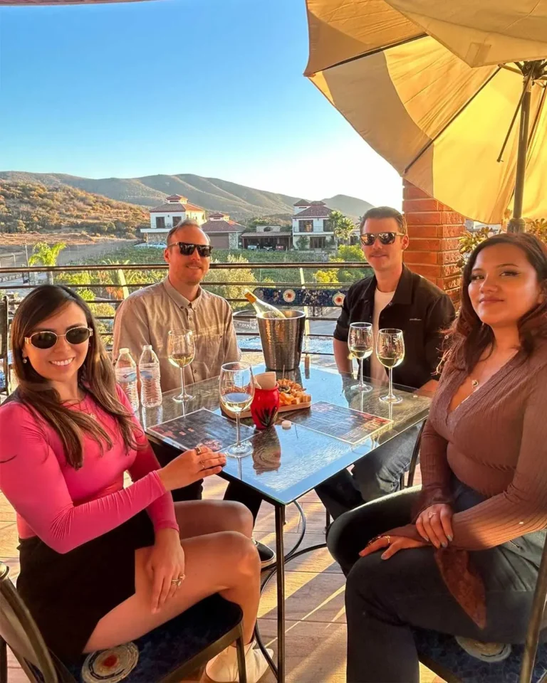 Group of tourist enjoying a day in valle de guadalupe via wine tour